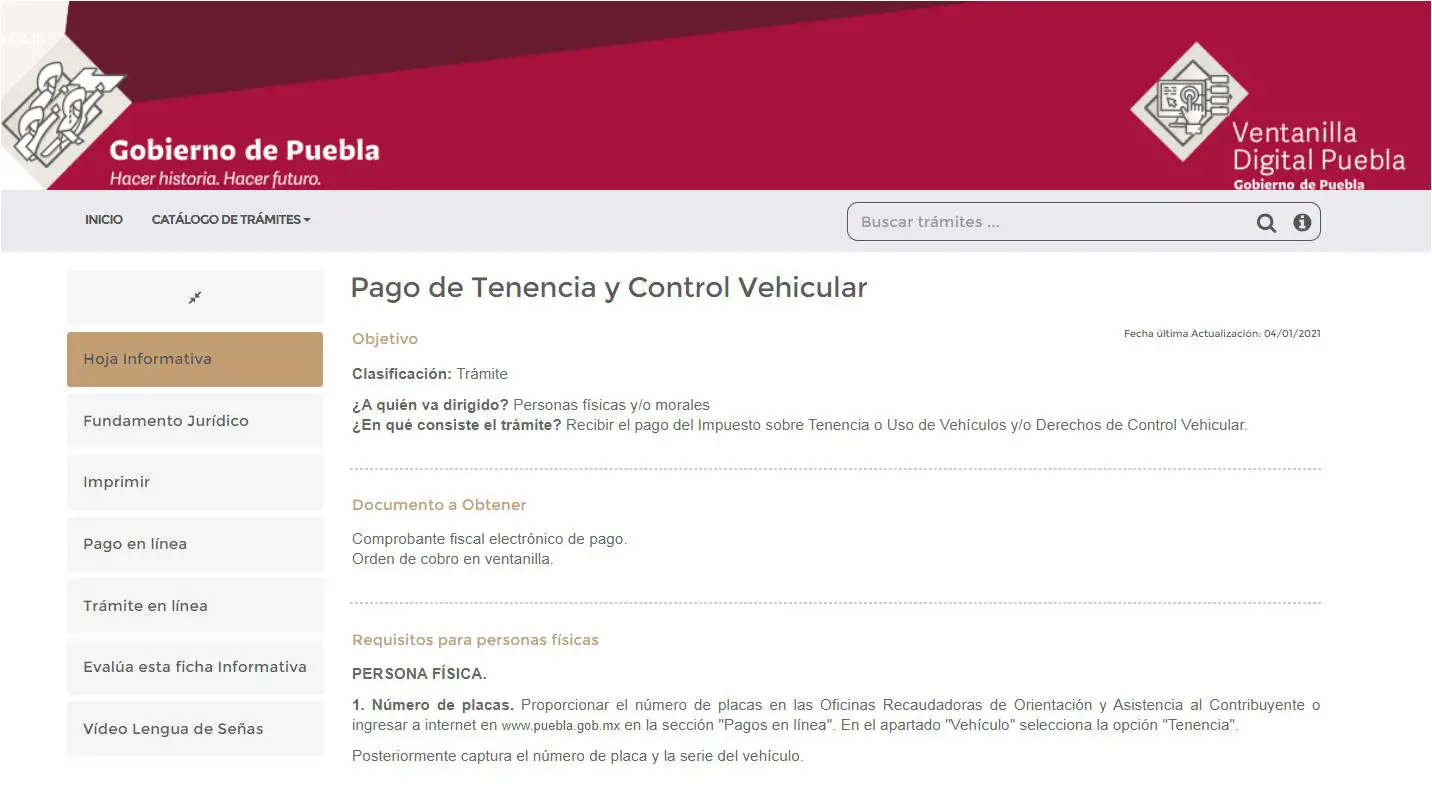 Pago tenencia en Puebla ☝ Consulta Vehicular
