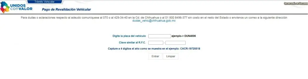 Portal de pagos de adeudo vehicular chihuahua